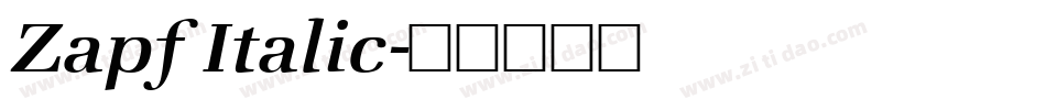 Zapf Italic字体转换